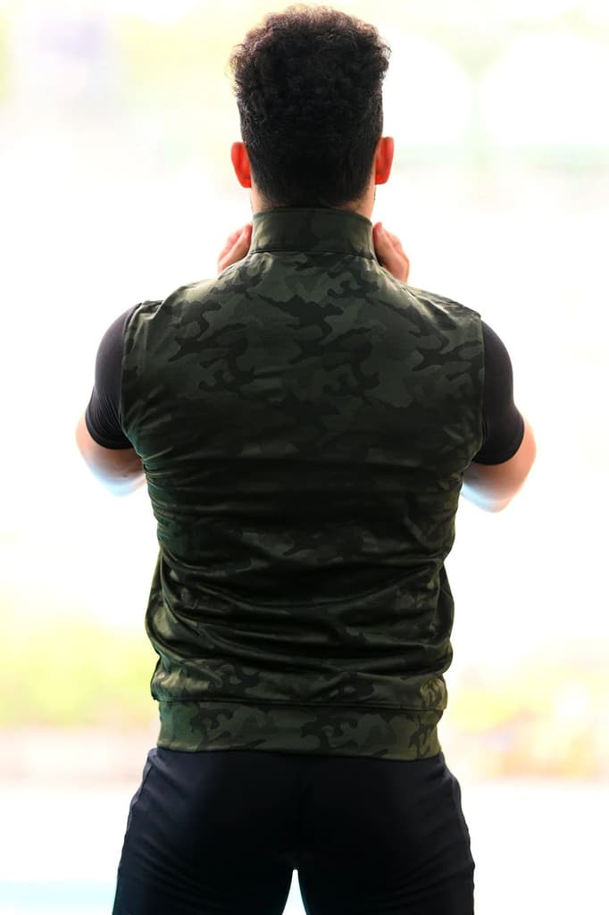 Camo Sleeveless Jacket Green — photo 5