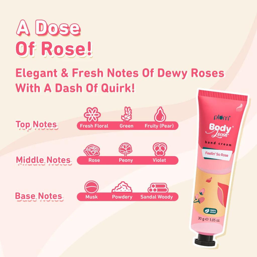Feelin' So Rose Hand Cream by Plum Body Lovin' | 30 g