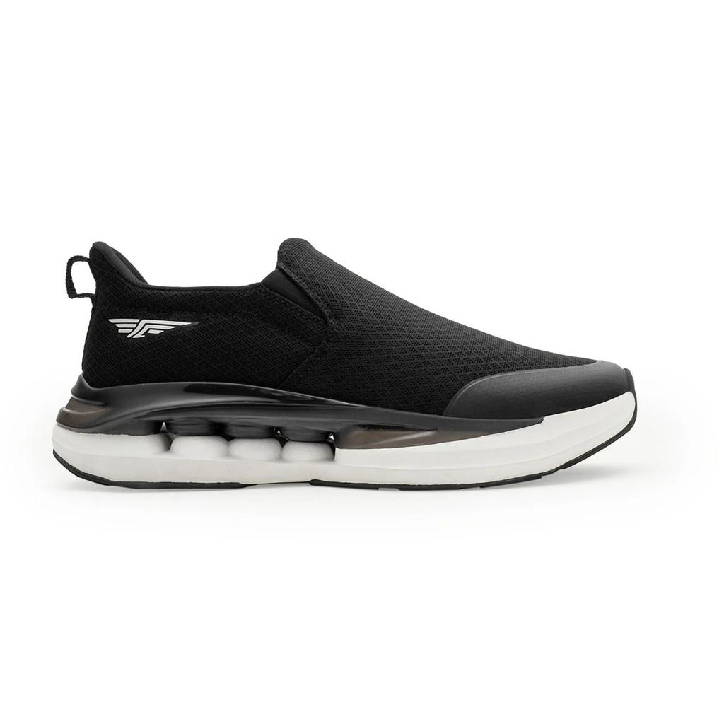Men's Black and White Walking Slip-On Shoes — photo 2