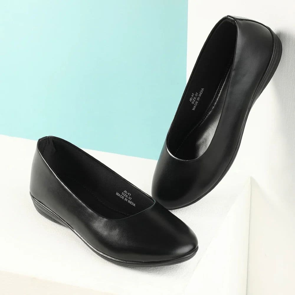 Healers Black Formal Ballerina Shoes For Women JD-17 By Liberty — photo 4