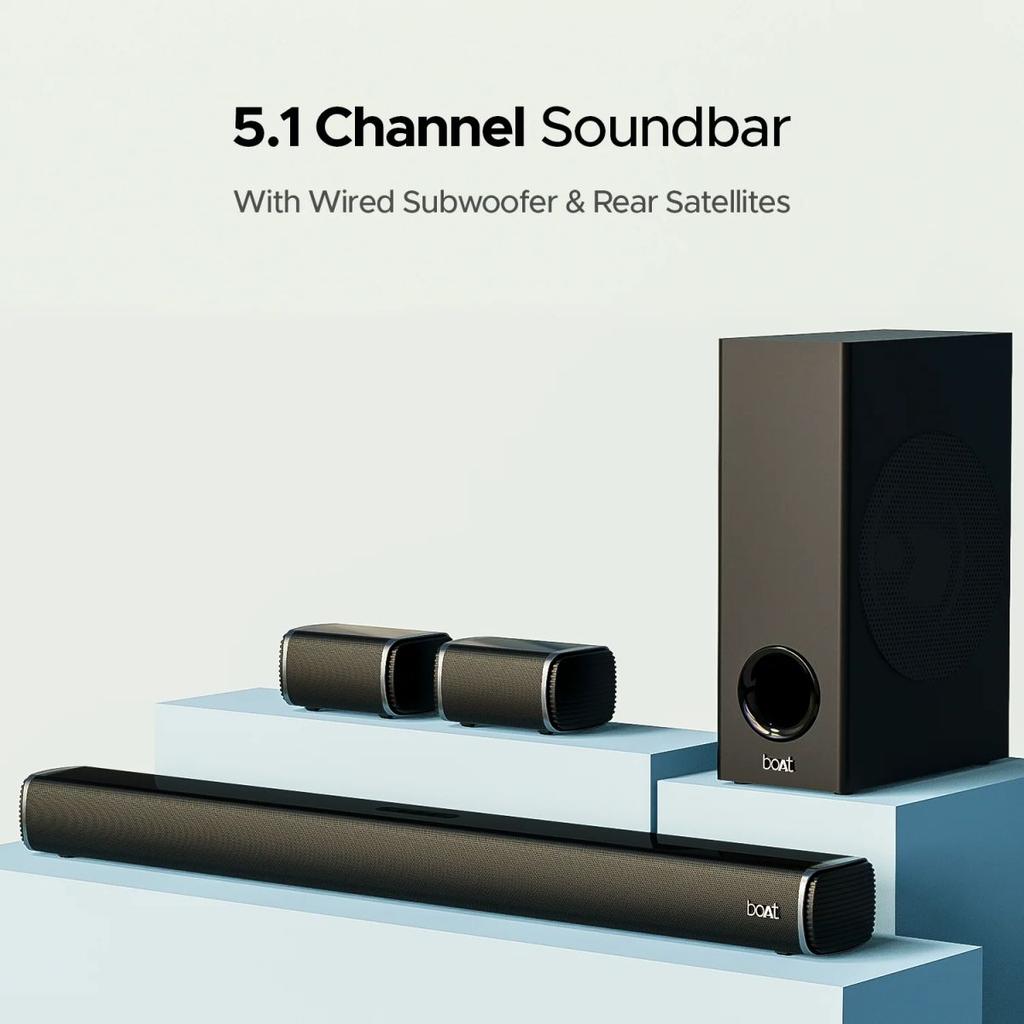 boAt Aavante Bar 2400 | Bluetooth Soundbar with 180W RMS Sound, 5.1 Channel with Wired Subwoofer, 2 Rear Satellite Speakers — photo 4