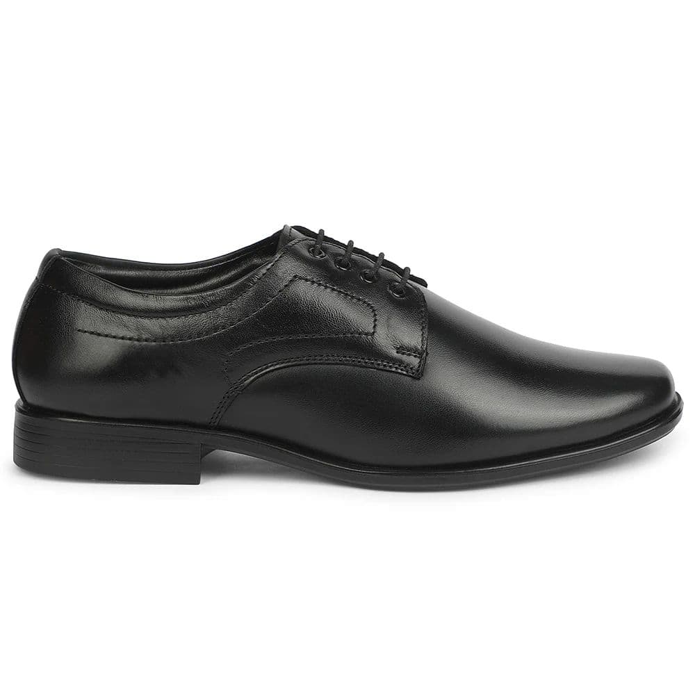 Fortune Black Formal Lacing Derby Shoes for Men HML-54 by Liberty — photo 2