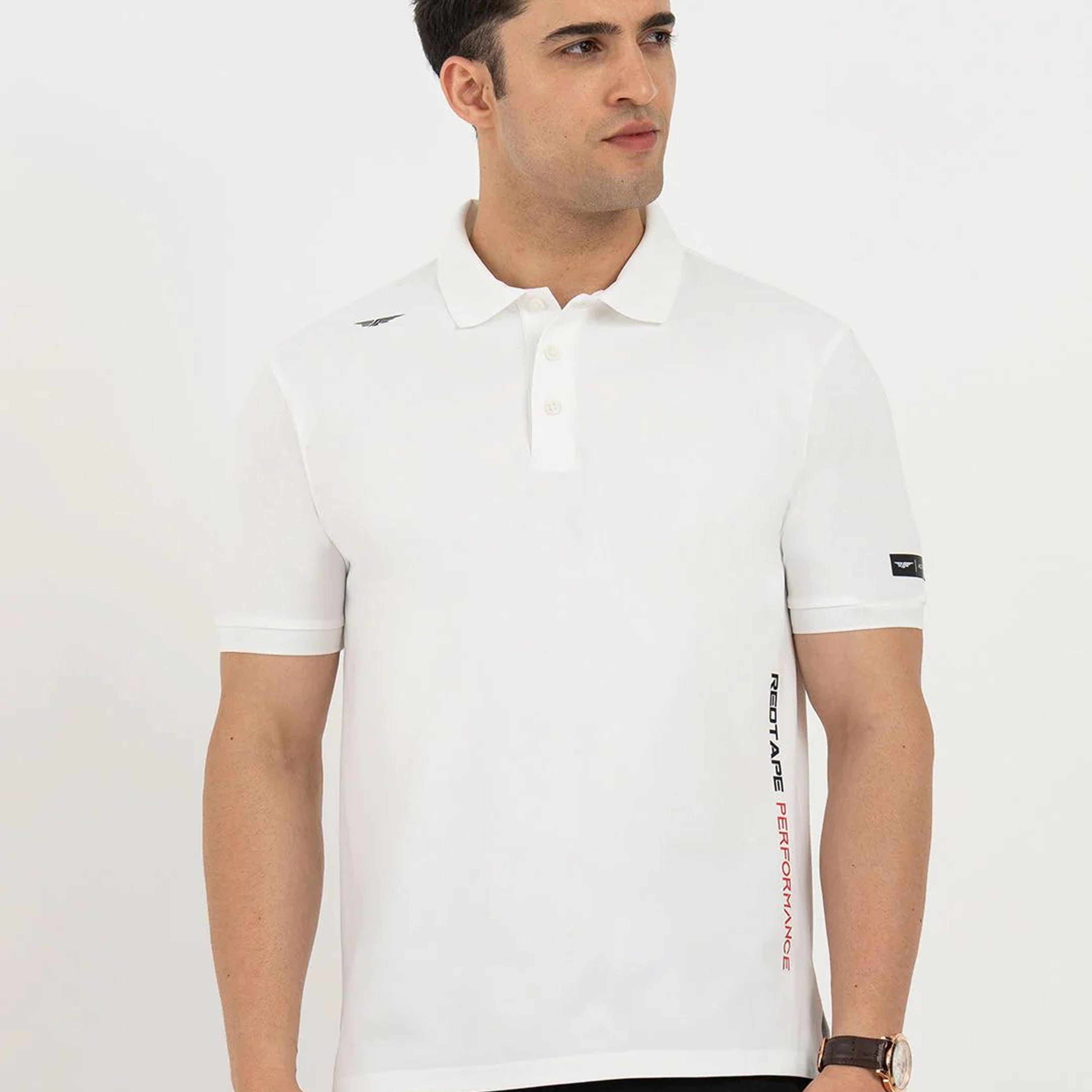T Shirts for Men in Forest Green | Jacquard Collar Polo T Shirt