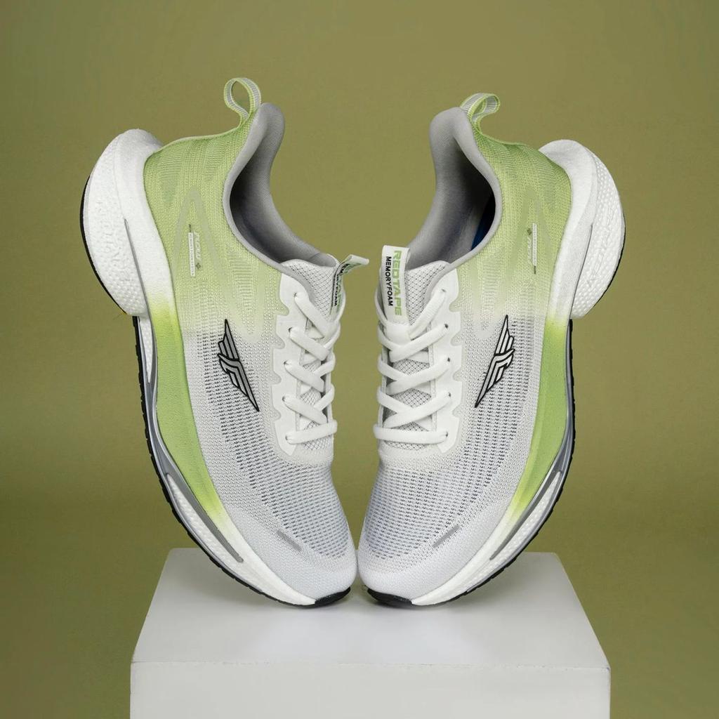 Sports Shoes for Men in Lime and White | Athleisure Shoes — photo 6