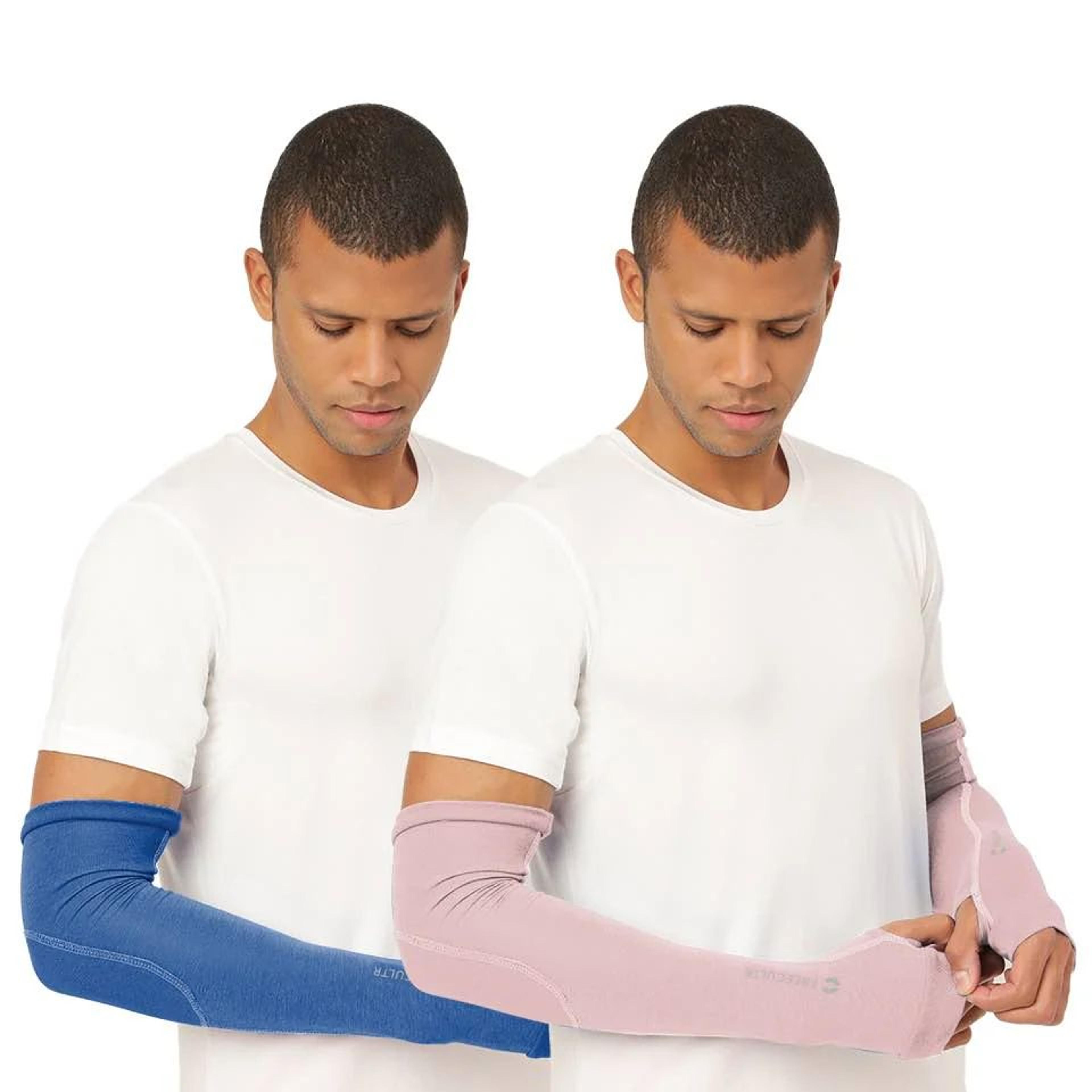 Unisex White Arm Sleeves (Pack of 2)
