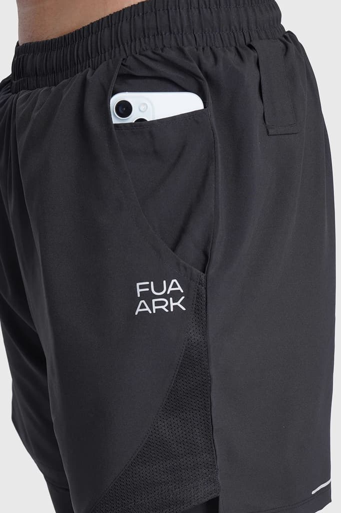 2 in 1 Mesh Shorts Black With Black — photo 4
