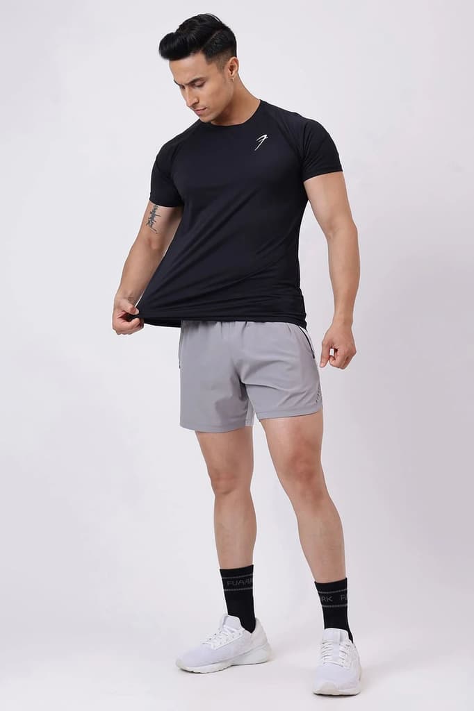 Snap Colourblock Shorts Light Grey — photo 2
