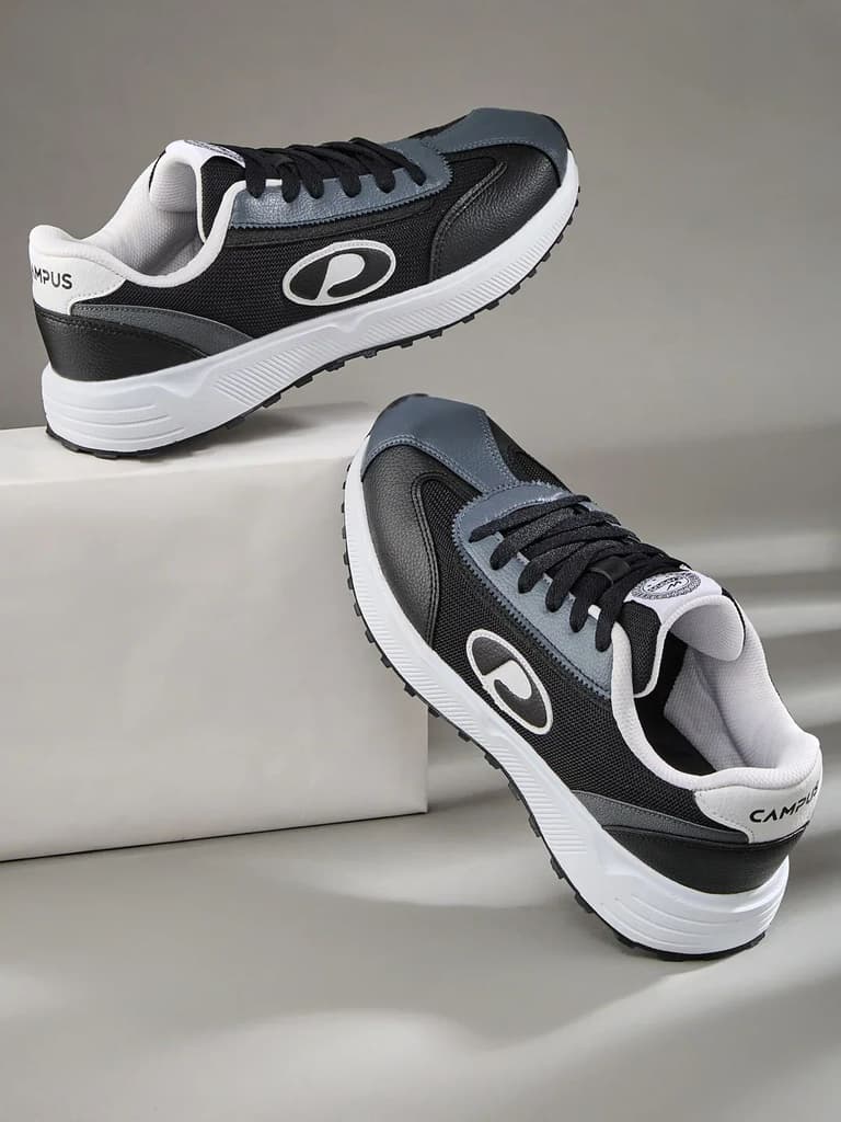 ASEND Black Men's Sneakers