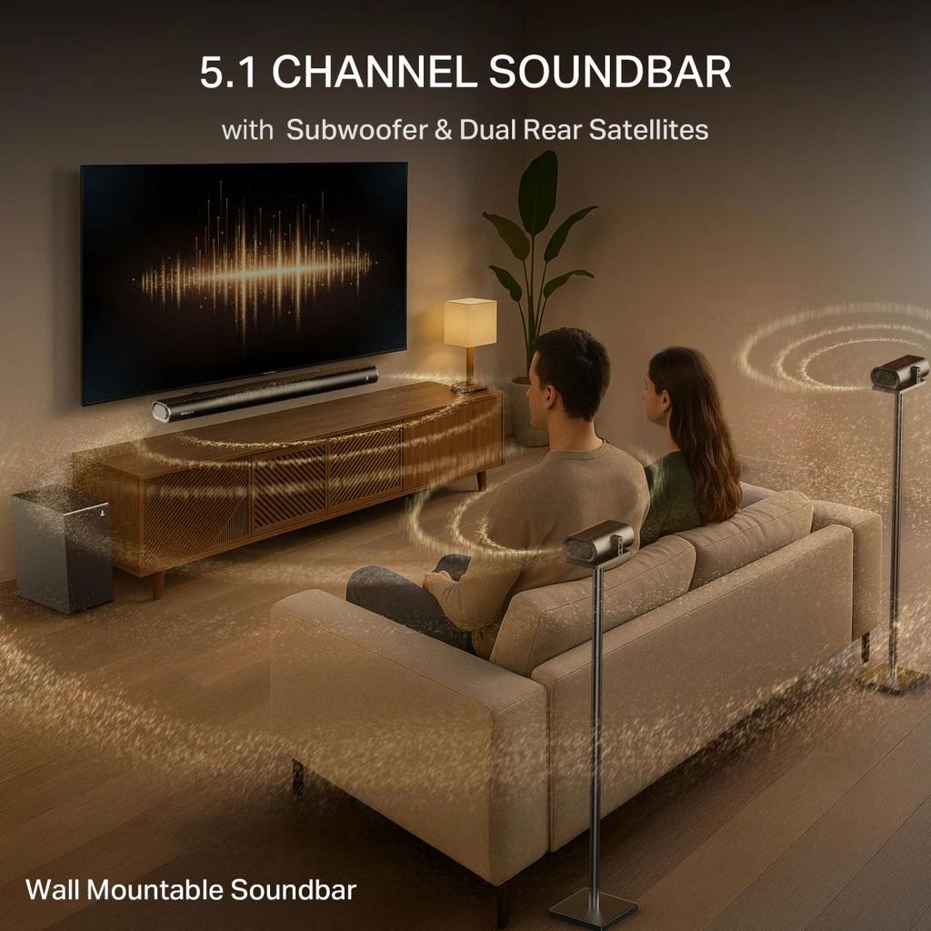 boAt Aavante Prime 5.1 5000DA | 500W 5.1 Channel Soundbar with Dolby Atmos, Bluetooth v5.3 & Master Remote — photo 4