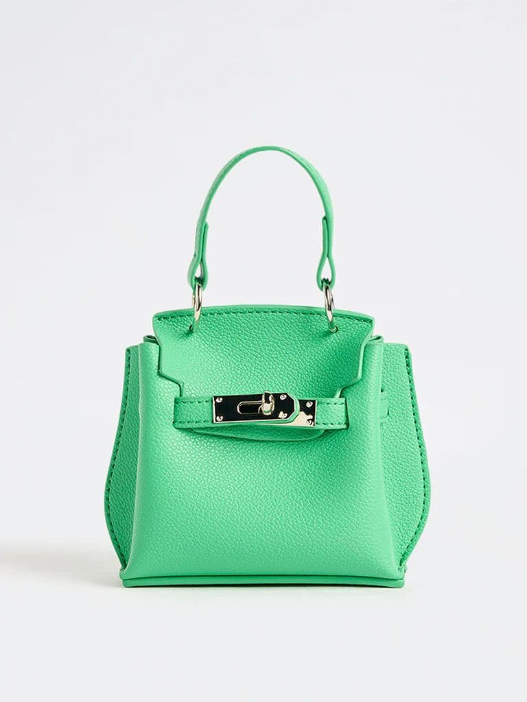 Westside Green Textured Mini Sling Bag