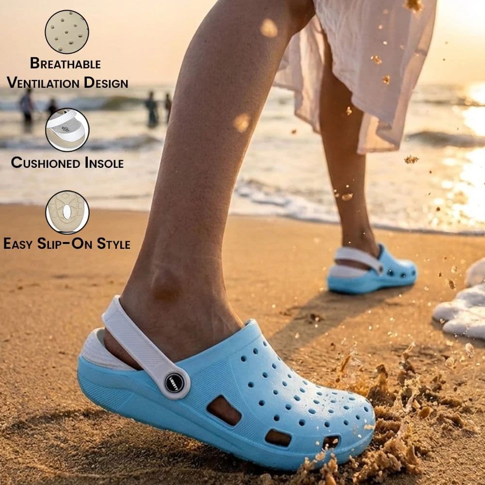 A-HA STREETVIBE Sky Blue Casual Clogs for women by Liberty — photo 3