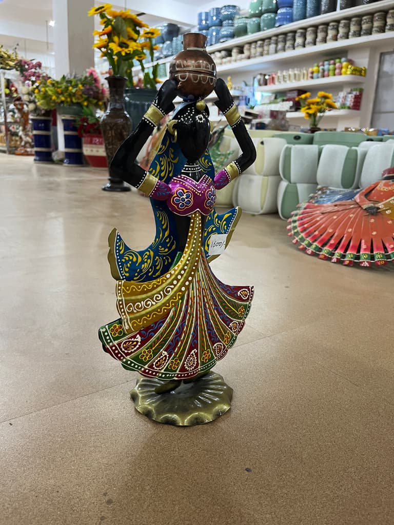 Colorful Statue of a Woman | Sculpture | Bronze | Blue, Gold, Purple, Green, Orange, Yellow