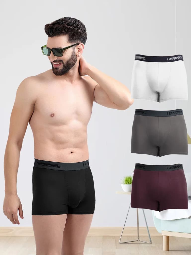 Men's Anti-Bacterial Micro Modal Plain Trunk (Pack of 4) — photo 2