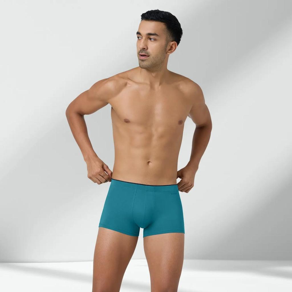 Super Combed Cotton-Modal Trunks - Ocean Blue — photo 5