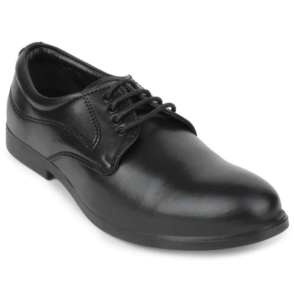 Fortune Black Formal Lacing Derby Shoes For Men MAJESTIC-1 By Liberty — 6/40 / Black