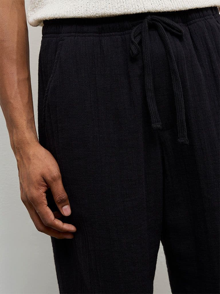 ETA Black Relaxed-Fit Mid-Rise Chinos — photo 3
