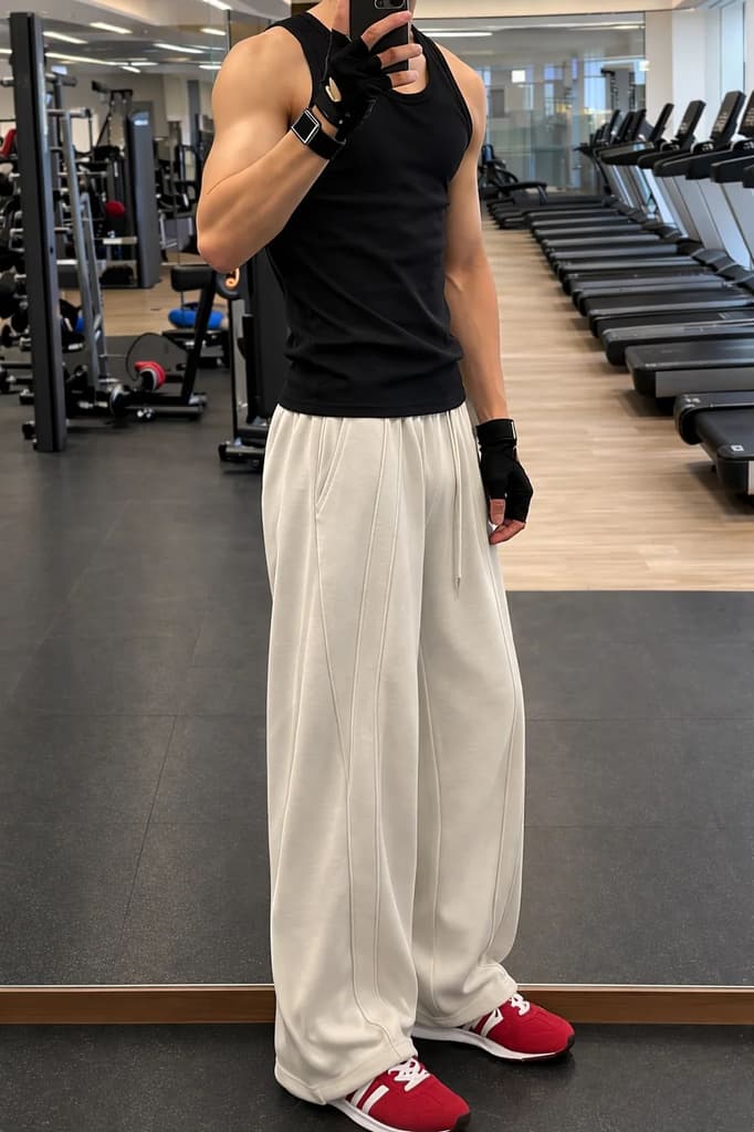 Structured Overlap Pleat Joggers — photo 2