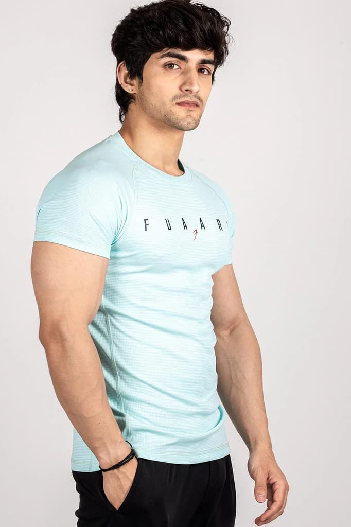 Checks T-shirt Sky Blue — photo 5
