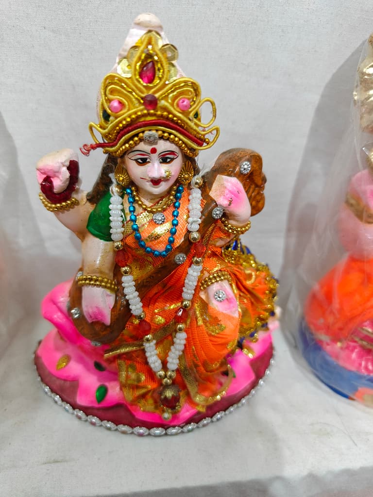 Gold Statue of Hindu Goddess | Marble | Gold | Decorative