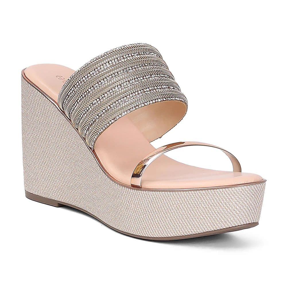 Healers STY-113 Women's Peach Casual Wedge Heeled Sandals - PARTY EDIT Special