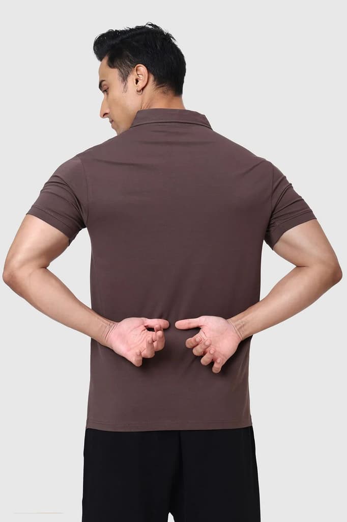 Polo T-shirt Brown — photo 6