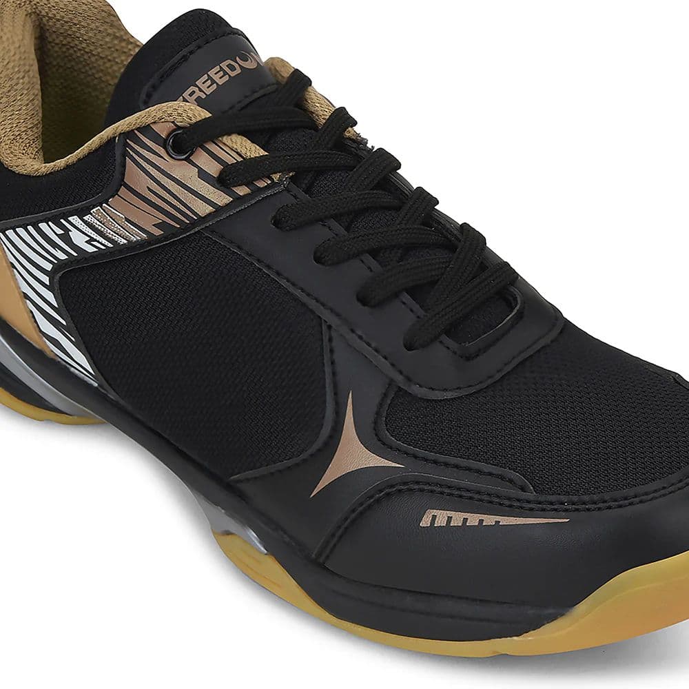 FREEDOM Black Sports Non-Marking Paddle/Pickleball & Badminton Shoes For Men PLUTO-1 By Liberty — photo 5