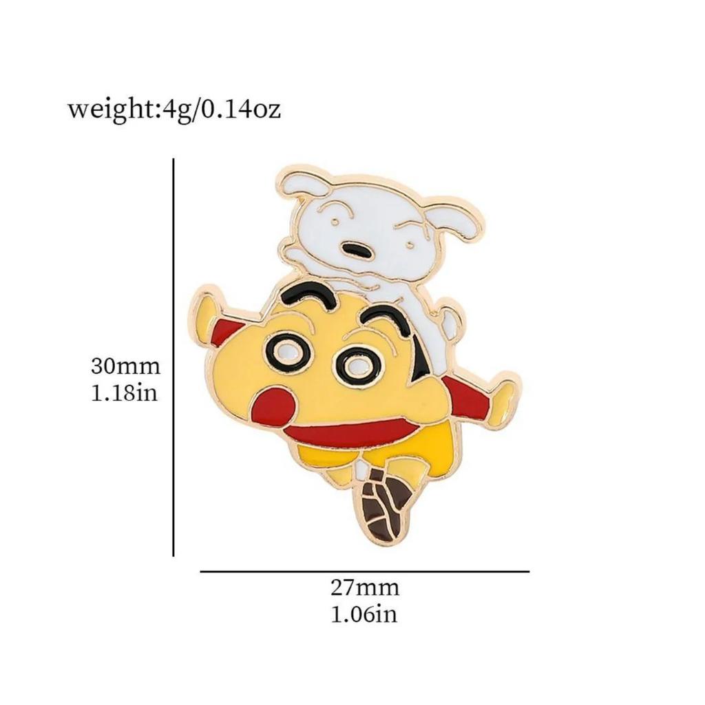Loveable Shin Chan Lapel Pins | Metallic Enamel Badges — photo 6