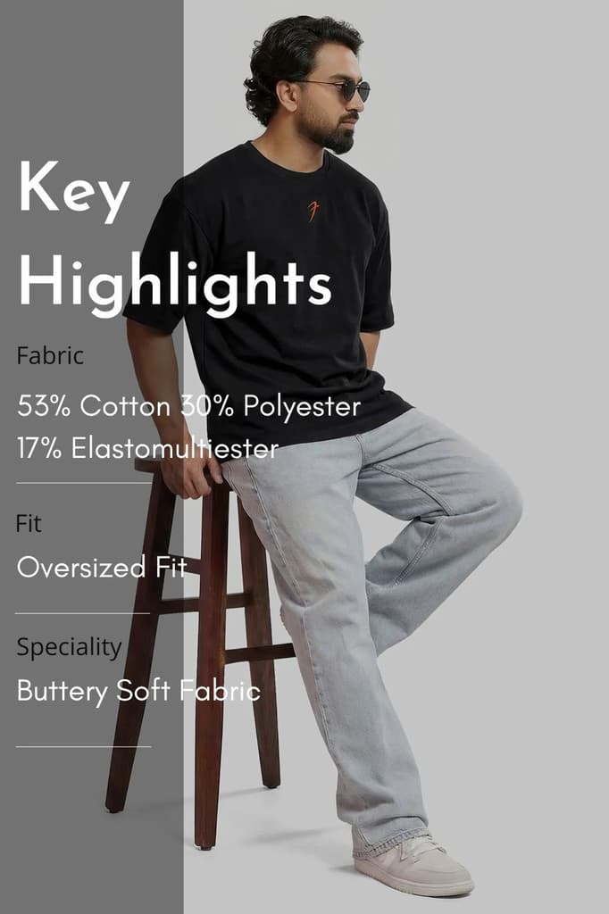 Iconic Oversized T-shirt Black — photo 7