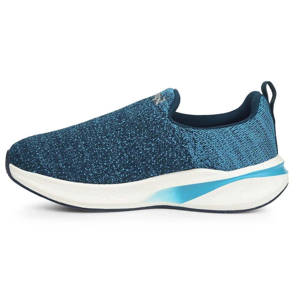 Leap7x Teal Blue Sports Non Lacing Walking Shoes For Men GHD-3 By Liberty — photo 3