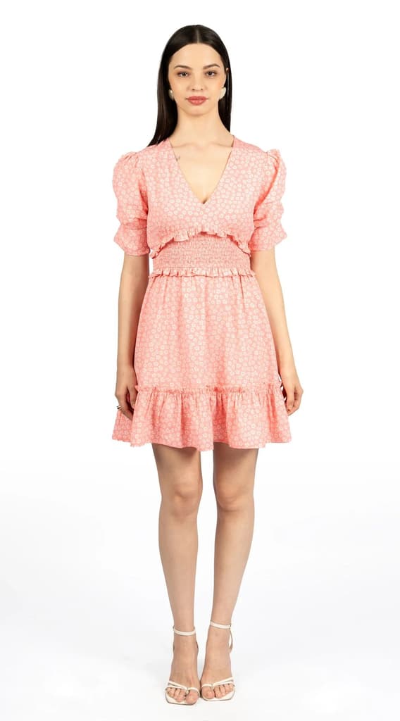 Pink Floral Fit & Flare Dress — photo 6