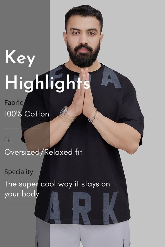 Refined Oversized T-shirt Black — photo 8