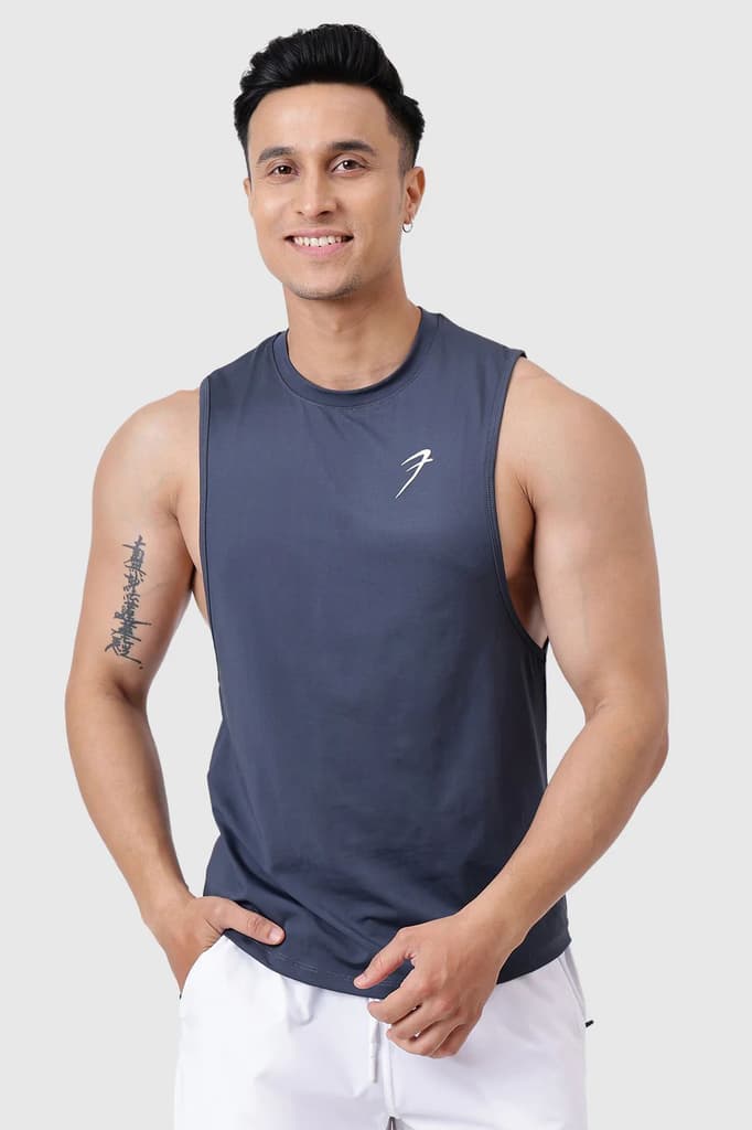 Urban Deep Arm Tank Dark Grey — S