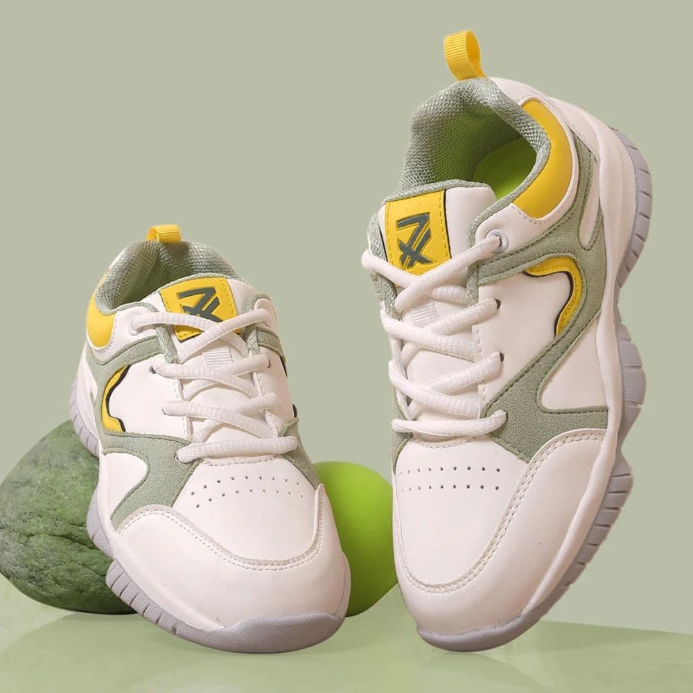 Leap7x Green Sports Lacing Running Shoes For Kids CANON-2E By Liberty — photo 4