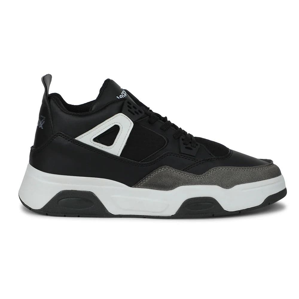 Leap7x Black Casual Sneakers For Men RETRO-02 By Liberty — photo 2
