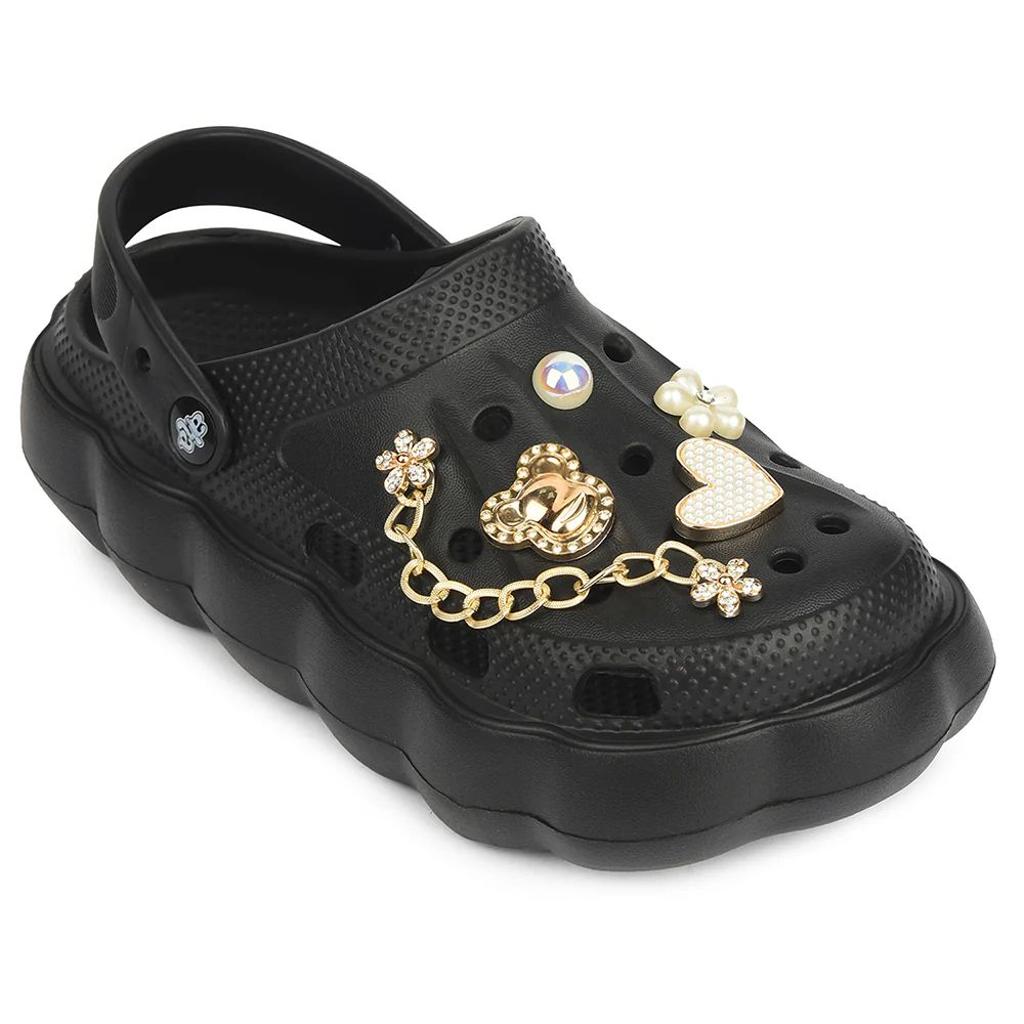 A-HA Black Casual Sling Back Clogs For Women ZQ-SH-012 By Liberty