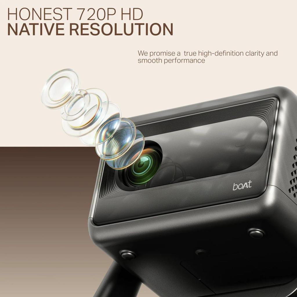 boAt Cinehead E1 | Smart Projector with 1080p Support, Android 13, and Up to 150” Big-Screen Viewing — photo 2