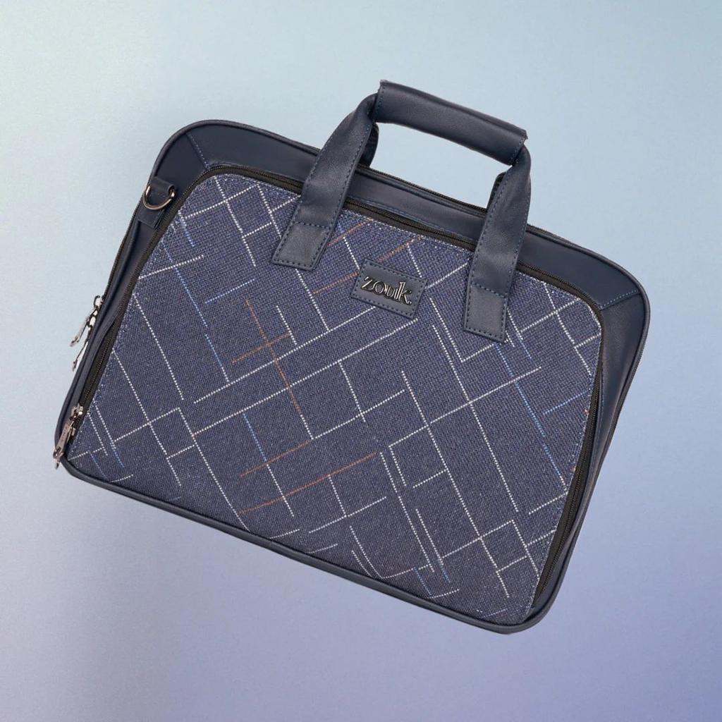 Bombay Tartan Executive Laptop Bag (Blue)