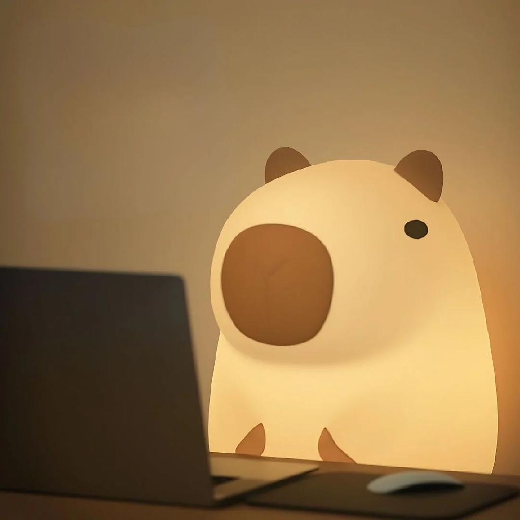 Cute Capybara Silicone Lamp | Touch Sensor Lamp, Rechargeable Night Light — photo 4