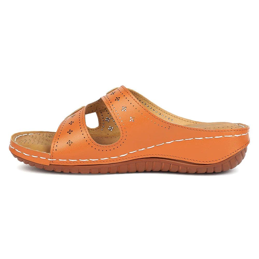 Senorita Tan Casual Flat Sandal for Women AGL-152E by Liberty — photo 4