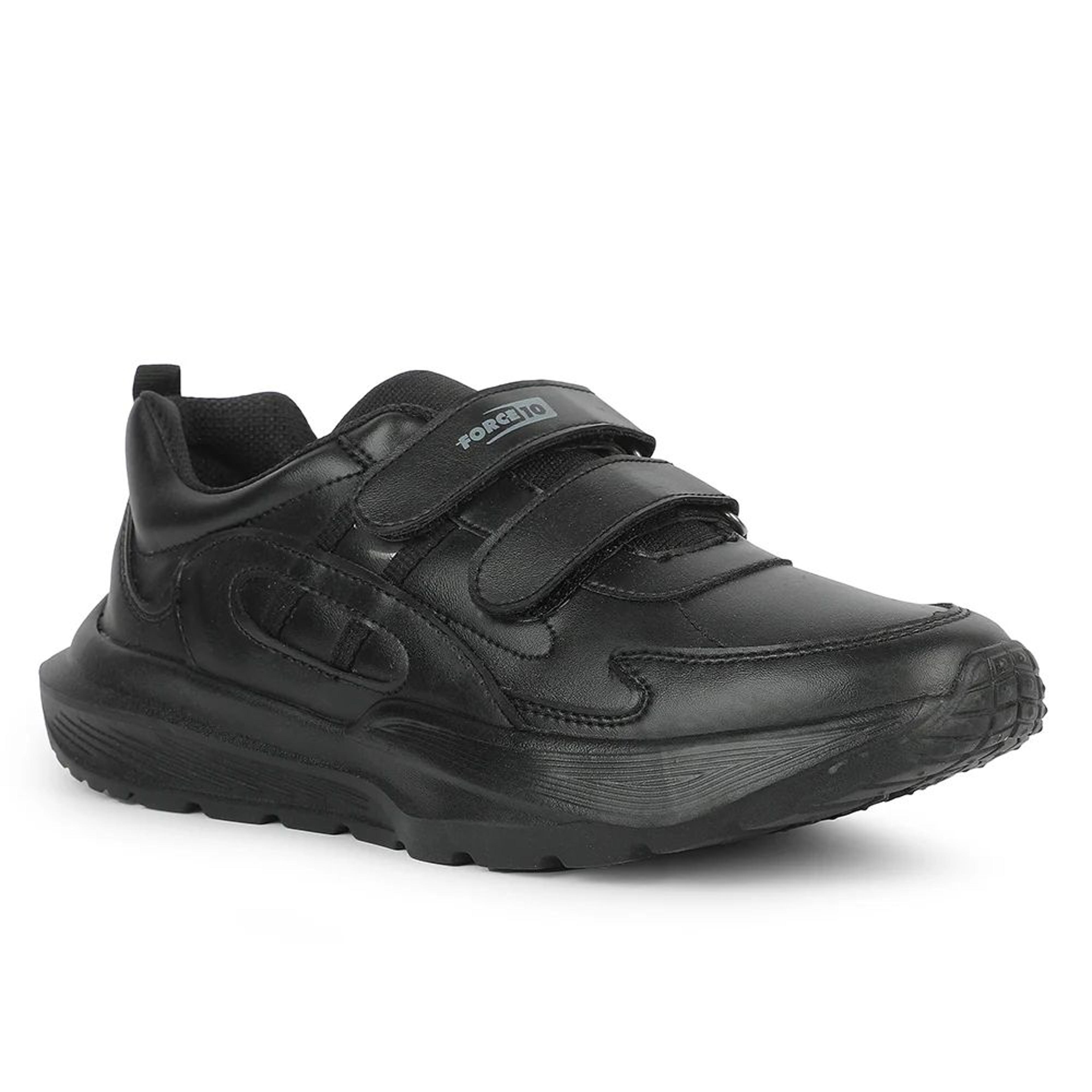 Force 10 ELITESTP-V Black School Uniform shoes for Kids by Liberty