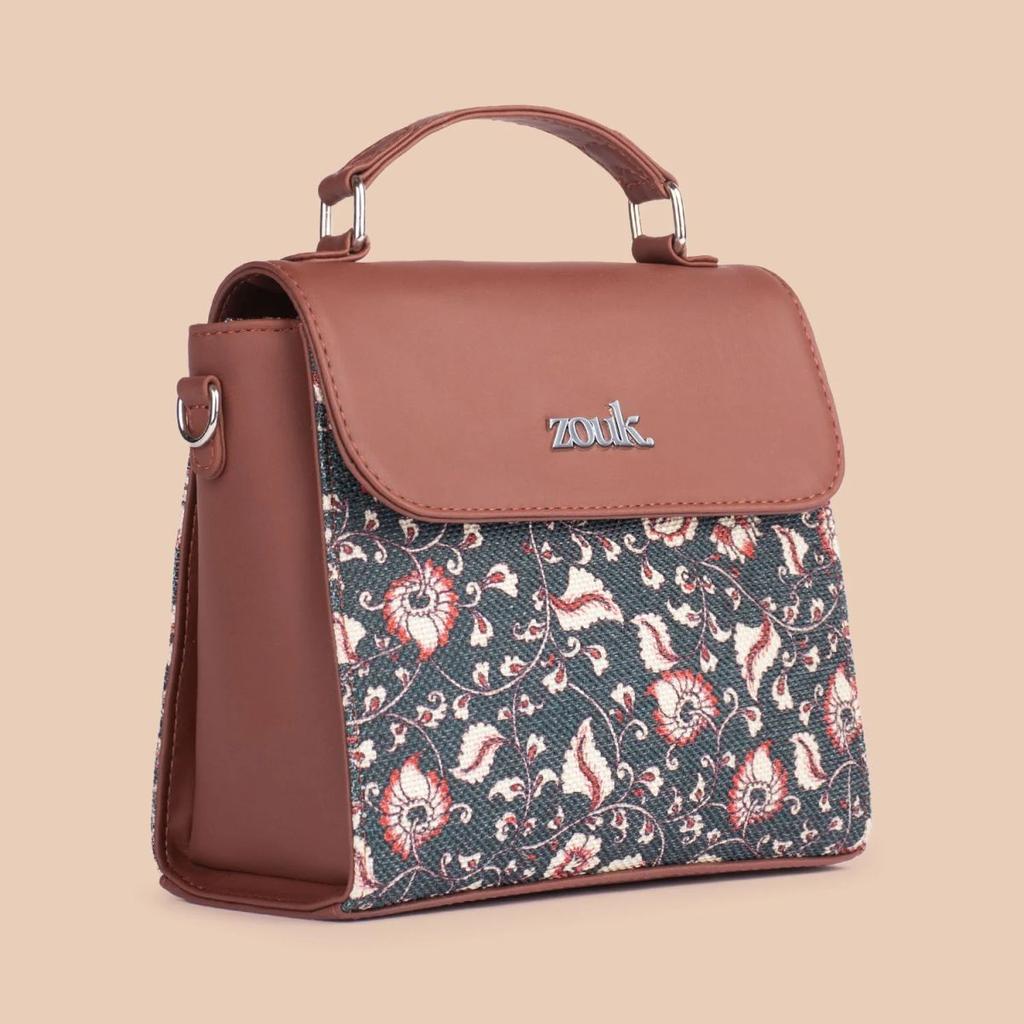 Chittoor Blue Kalamkari Statement Sling Bag