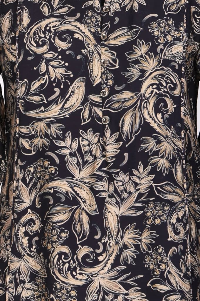 Navy Blue Block Paisley Printed Straight Tunic — photo 7