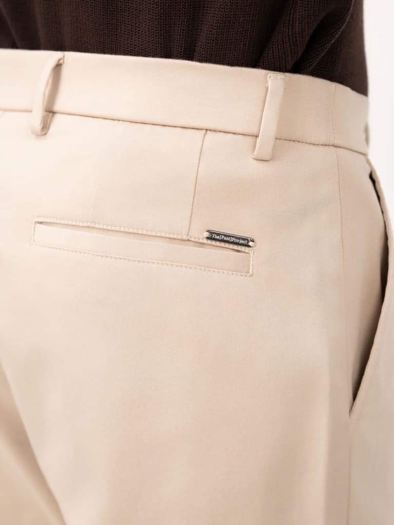 Lumora Cream Relaxed Fit Stretch Chinos for Men — photo 7