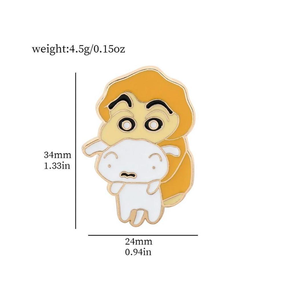 Loveable Shin Chan Lapel Pins | Metallic Enamel Badges — photo 4