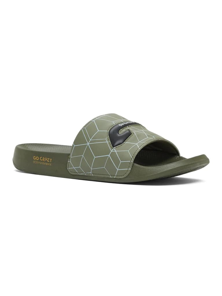 SL-477 Olive Men's Slides — Olive / 6