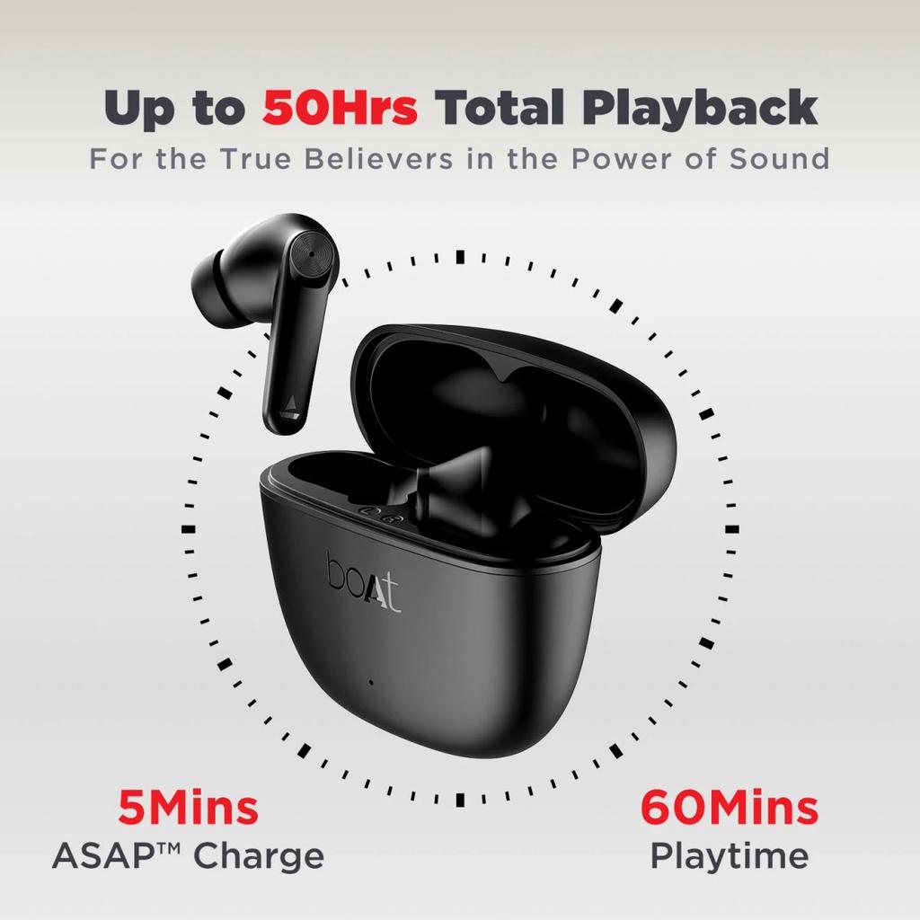 boAt Airdopes Atom 83 | True Wireless Earbuds with up to 50 Hours Playtime, Quad Mics with ENx™ Technology, 13mm Drivers, BEAST™ Mode, ASAP™ Charge — photo 2