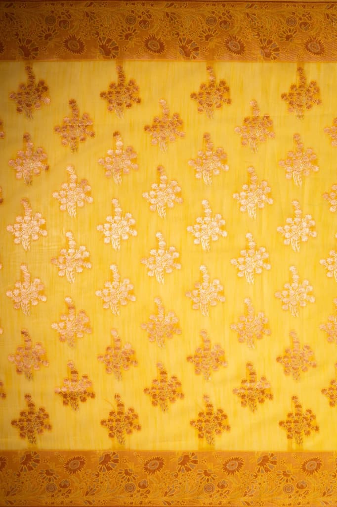 Mimosa Women's Woven Design Banarasi Style Art Silk Saree With Blouse Piece : SA00001806GDFREE — photo 8