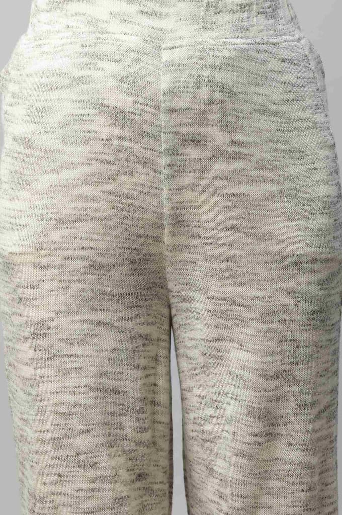 Grey Solid Straight Fit Palazzo With Elasticated Waist — photo 7