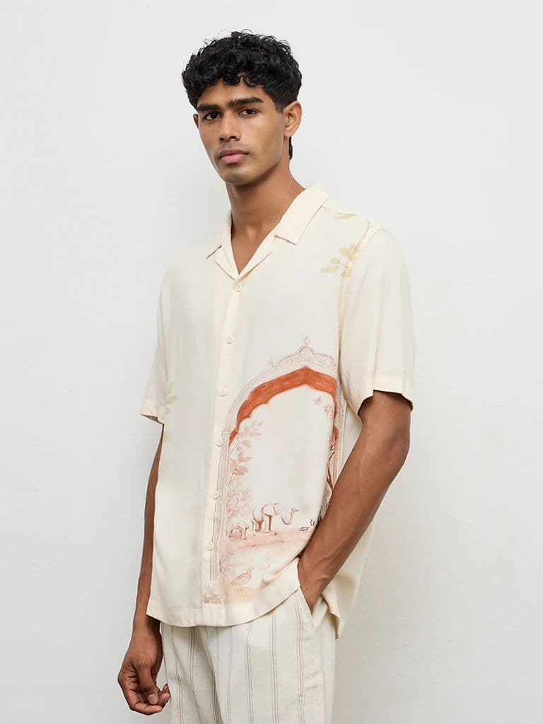 ETA Off-White Scenic-Printed Relaxed-Fit Shirt — photo 2