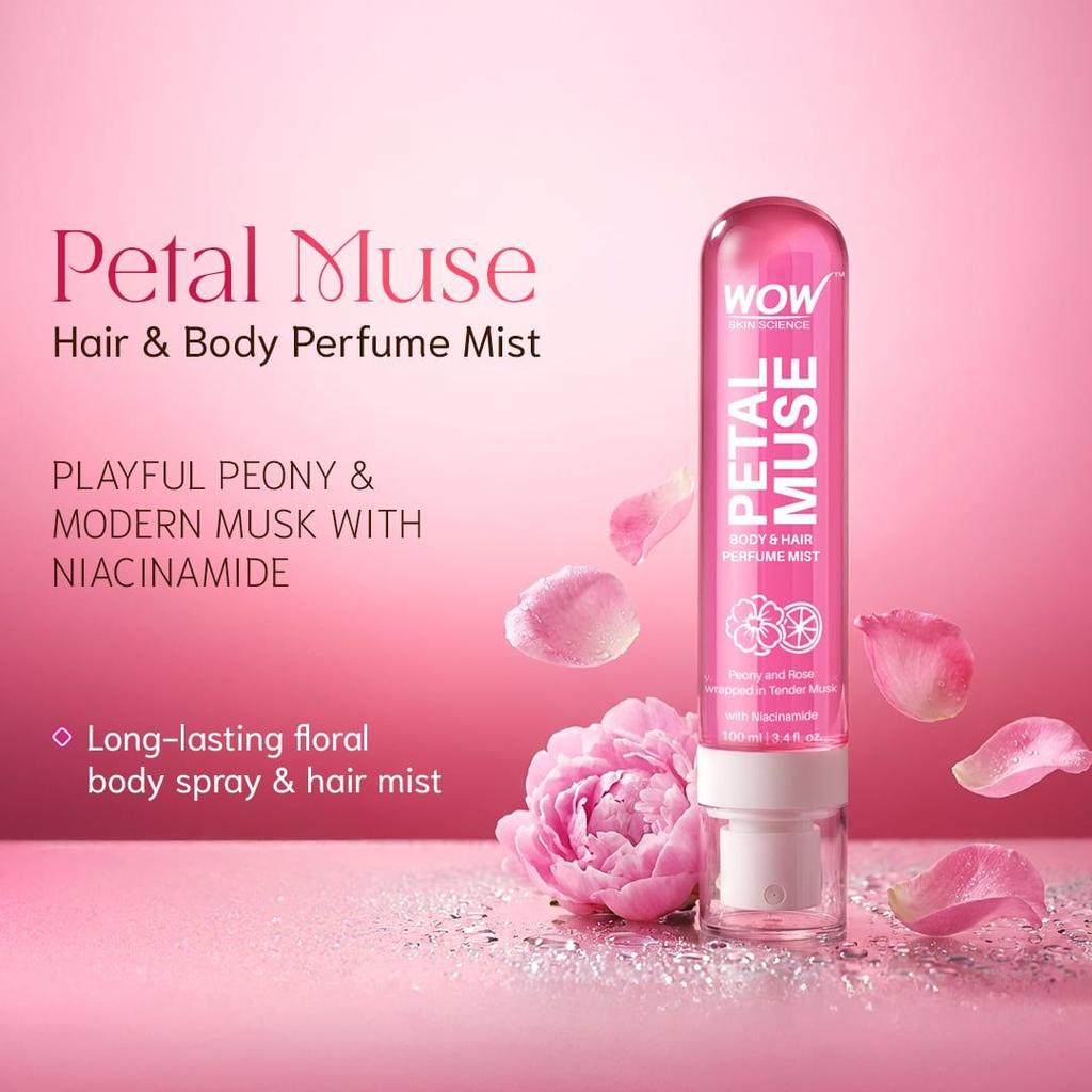 Petal Muse Floral Hair & Body Mist Long-Lasting Peony Freshness